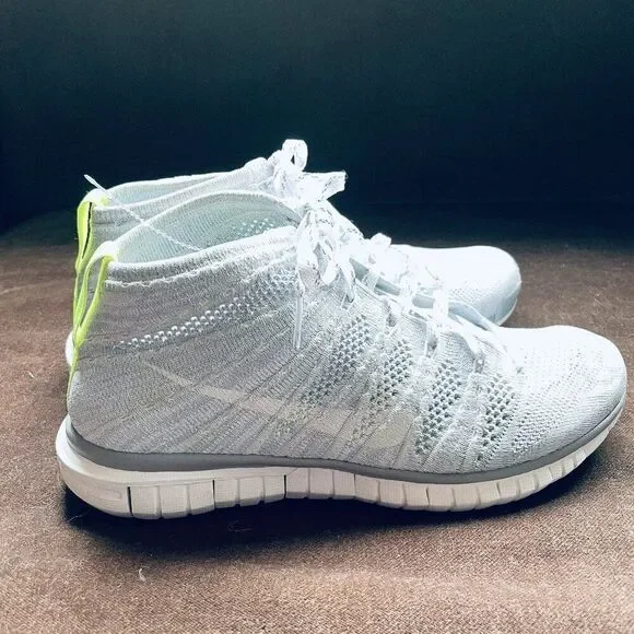 Nike Free Flyknit Chukka Womens Pure Platinum Wolf Grey 639699-001 Size 8.5 US - Picture 5 of 10